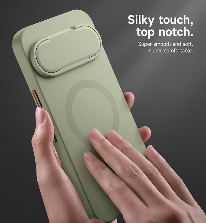 SURITCH for Google Pixel 11/11 Pro Phone Case, Compatible with MagSafe, Protective Cover with Camera Cover & Adjustable Metal Kickstand for Pixel 11/11 Pro 2026 -Sage Green - Image 4
