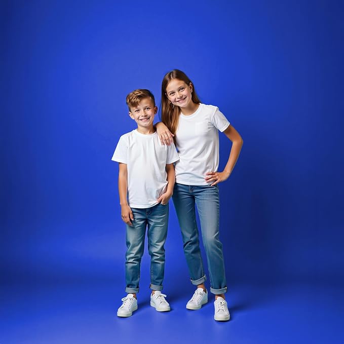 Kate Seamless Paper Backdrop Blue Paper Backdrop for Photoshoot (86''x32.8' Royal Blue) - Image 5