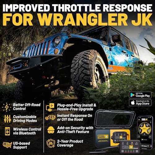 PEDAL COMMANDER for Jeep Wrangler JK 2007-2018 Throttle Response Controller - Anti-Theft, 4 Modes 36 Settings, Wireless Control, Plug-and-Play - Trail & Rock Crawling Upgrade - Image 2