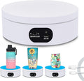 YVV Turner Cup Rotating Display Stand for Epoxy Glitter Tumbler, 360 Degree Automatic Mute Rotating Turntable for Photography Products and Shows. Bling Bling Tumbler Making Supplies Spinner White USB by YVV