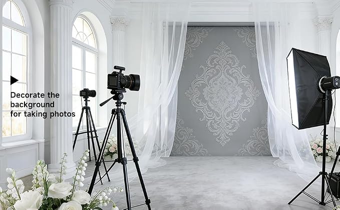 YSKE-Seamless Grey Paper Backdrop Roll for Photography, Photo Background, and Photoshoot Cover–Roll of Paper with Backdrop Cover for Background Stand,Thick Anti-Wrinkle Matte((106.9''x36' Grey - Image 9
