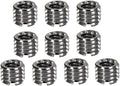 Foto&Tech Metal 1/4 inch to 3/8 inch Tripod Thread Adapter, Easy Mount Convert Screw Adapter for Tripod Monopod Ballhead, Reducer Bushing for Camera Video Equipment DSLR SLR Mic Boom Stand (10 Piece) by FOTO%26TECH