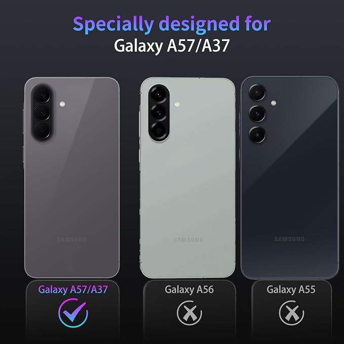 Camera Lens Protector for Samsung Galaxy A57/A37 5G,1 Pack | Tempered Metal Glass Camera Cover, HD Clear Anti-Scratch Lens Screen Protector Film,Case Friendly,Colorful Titanium - Image 2