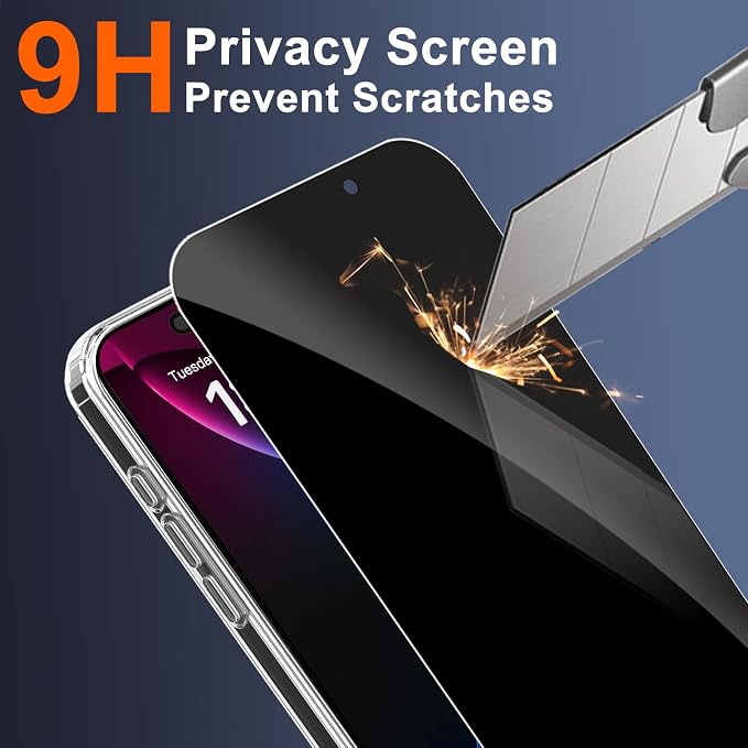 for iPhone 15 Pro Max Case Clear with Privacy Screen Protector | Full Camera Protection, Transparent Magnetic, Compatible with MagSafe, Shockproof Phone Cover, Slim Fit - Image 8