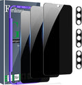 Ferilinso Privacy Screen Protector for Samsung Galaxy S25, Tempered Glass | 3 Pack, 9H+ Hardness, Military-Grade Shatterproof, Case Friendly, Easy Installation Bubble Free, with Camera Lens Protectors by Ferilinso