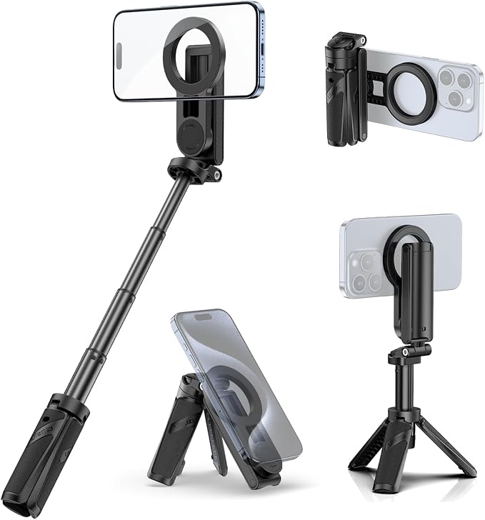 ULANZI JJ02 Selfie Stick Tripod, Portable Pocket Size Phone Tripod Holder | 3-in-1 Mini Phone Grip, Detachable Remote, 2 Cold Shoe, Wireless Shutter for Vlog, Photography, Livestreaming - Image 11
