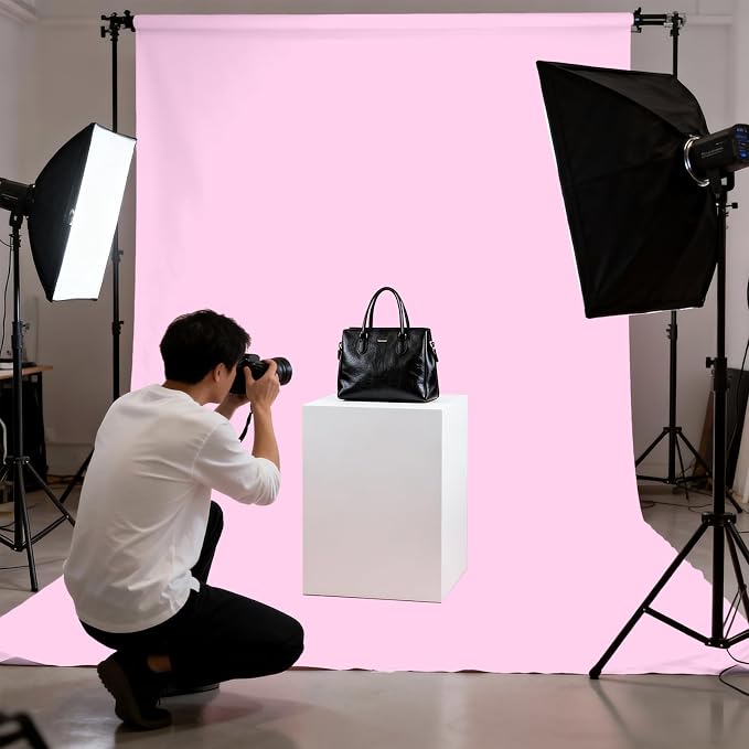 Pink Photography Backdrop for Photoshoot, Fabric 8x10ft | Polyester Studio Photo Backgrounds, Non Reflective, Easy to Hang, for Portrait Shoot, Product, Party Decor, Video Creation - Image 4