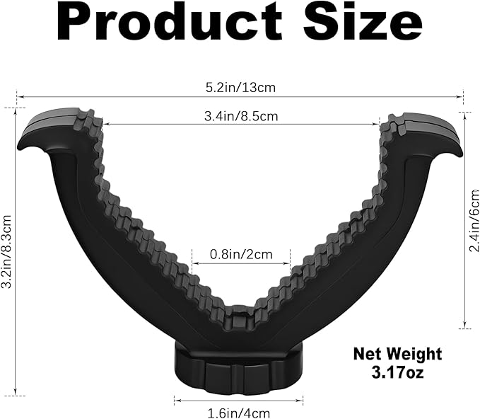 V Yoke Holder Shooting Rest, Tripod Shooting Portable V Yoke, Shooting Tripod Rifle Rest V Yoke Head for Outdoors Activities, Black - Image 3