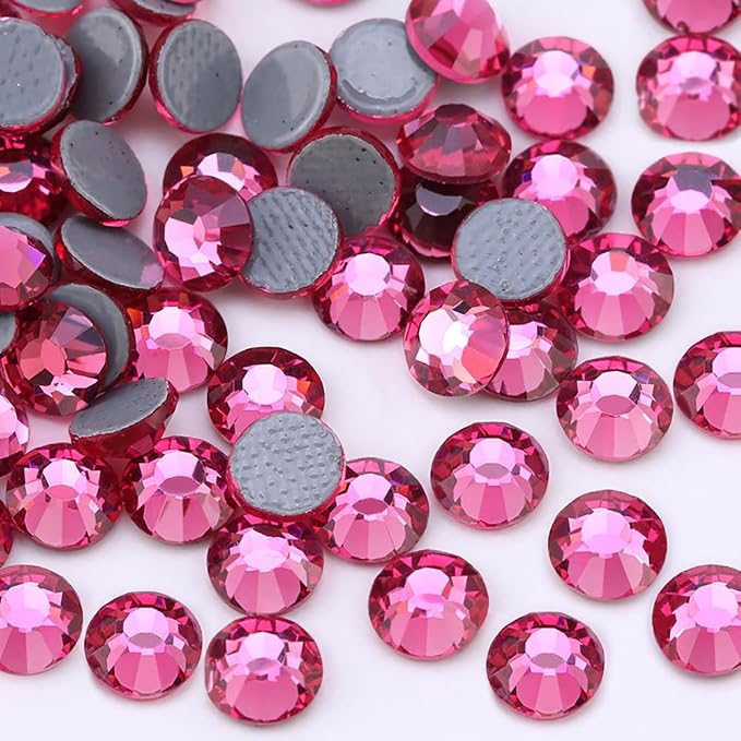 Jollin Hotfix Rhinestones Flatback Crystal Gems 4mm SS16, Rose | 1440pcs Hot Fix Crystals Glass Rhinestones for Bedazzling, Crafting, Clothes, Shoes & Accessories DIY Decoration - Image 2