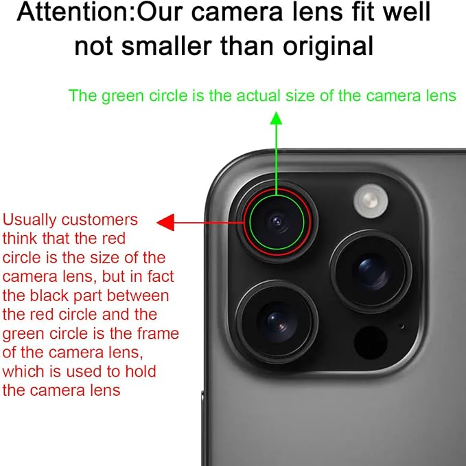 2 Set Back Rear Camera Lens Glass Replacement for iPhone 16 Pro and iPhone 16 Pro Max with Reparing Toolkit - Image 8