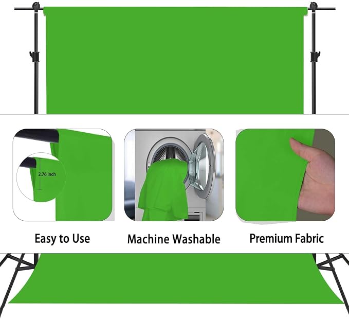 Green Screen Backdrop for Photoshoot, Fabric 10x20ft | Versatile Studio Photo Backgrounds, Non Reflective, Easy to Use, for Portraits, Product, Party, Video Creation - Image 6