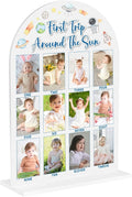 My First Year Photo Board Baby Milestone Signs One Year of Baby Photo Board, Best Babies Keepsake 10x14 Inches Acrylic Sign Decor Fits 2" x 3" Photo A16 by WelcometoMgfyfghj