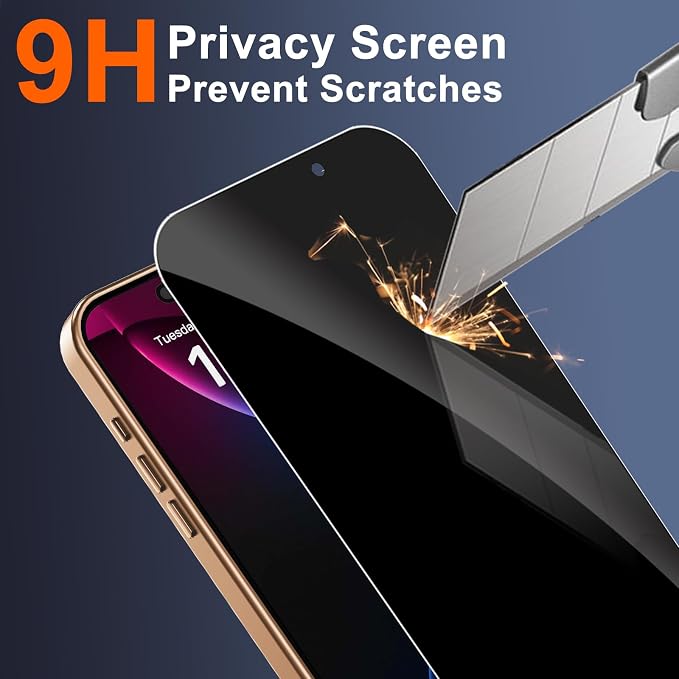 for iPhone 17 Pro Case with Privacy Screen Protector, Brown | Full Camera Protection, Compatible with MagSafe, Magnetic Translucent Matte Shockproof Phone Cover for iPhone 17 Pro - Image 8