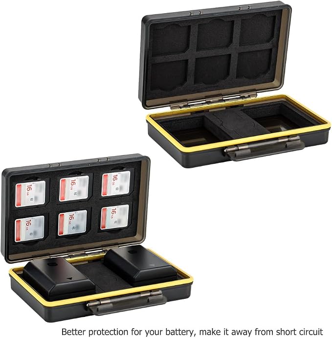 JJC Sony NP-FZ100 NP-FW50 Battery SD Memory Card Case Holder for 6 SD 2 Battery, Water-Resistant & Shockproof, Camera Battery Storage Organizer Box for Sony A9 III III A7RIV A7RIII A7III A7SIII A1 - Image 6