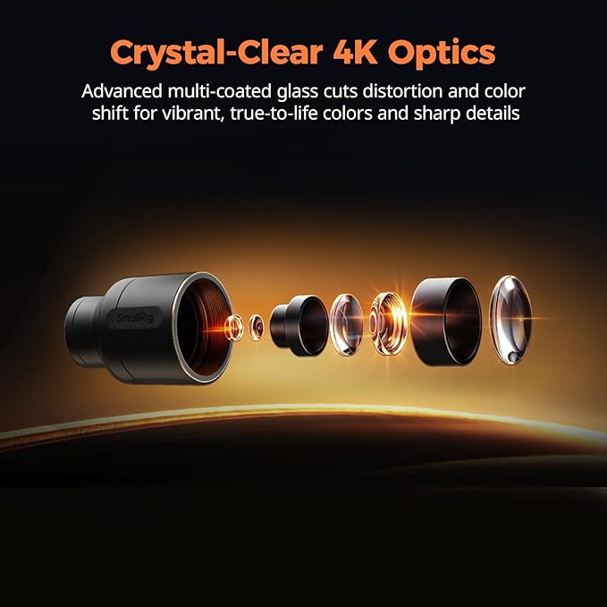 SmallRig 2X Telephoto Lens for iPhone 17/16/15 Pro Max, 2X Magnification HD Lens with T-Mount for Phone Case, Compatible with Smartphone 4x/5x/8x Telephoto Camera - 5920 - Image 4
