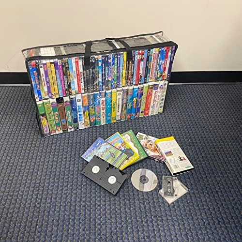 Evelots VHS Storage Bags, 2 Pack, Holds 100 VHS Tapes - Image 4