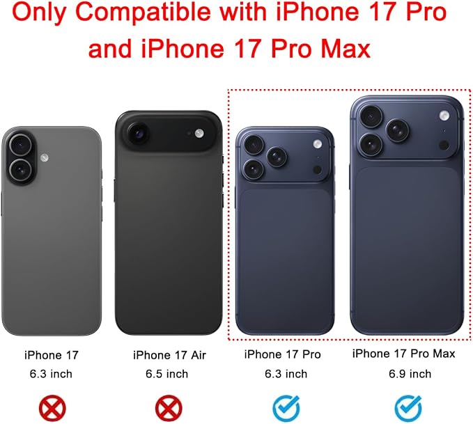 Back Rear Camera Lens Glass Replacement Compatible with iPhone 17 Pro and iPhone 17 Pro Max with pre-Installed Adhesive and Reparing Toolkit - Image 2