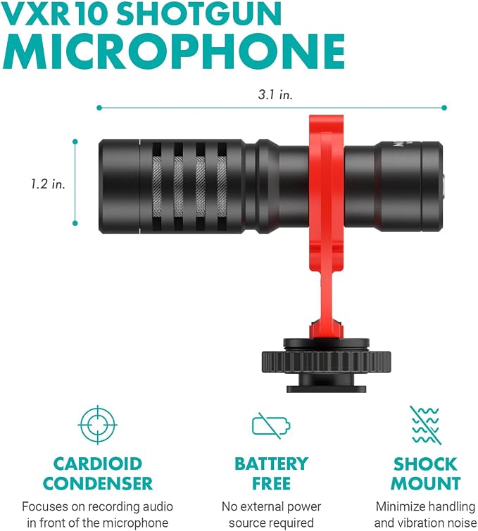 Movo iFilmer-PRO Smartphone Video Rig Kit | Stabilizer Cage, Dual Grips, VXR10 Shotgun Microphone, iPhone/Android - Image 7