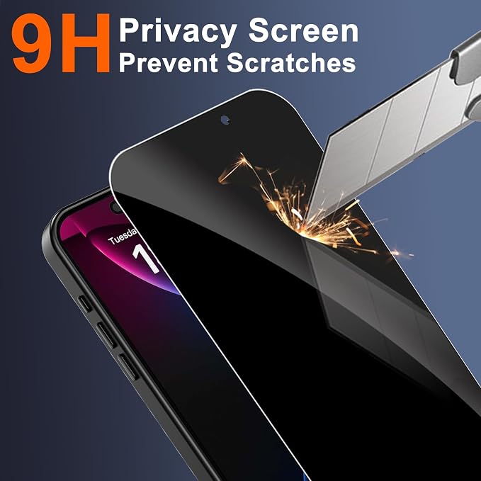for iPhone 14 Pro Max Case with Privacy Screen Protector, Black | Full Camera Protection, Translucent Matte Magnetic, Compatible with MagSafe, Shockproof Phone Cover, Slim Fit - Image 8