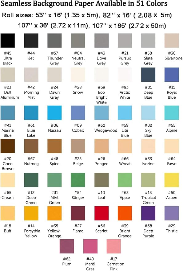 Huamei Seamless Photography Background Paper, Photo Backdrop Paper 53-Inches Wide x 16-Feet, (4.4x16 Feet, #14 Yellow) - Image 6