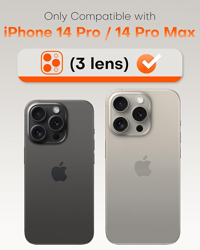 TOCOL for iPhone 14 Pro Max Camera Lens Protector/iPhone 14 Pro Camera Lens Protector Tempered Glass HD Individual Scratch Resistant Cover Accessories Case Friendly 2 Pack（Rose Gold） - Image 2