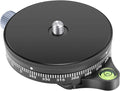 NEEWER Camera Panoramic Panning Base with Style Plate | 3/8 inch Screw, Aluminum Alloy Panorama Ball Tripod Head with Bubble Level, for Tripod Monopod DSLR Cameras, Max Load 22 LB by Neewer