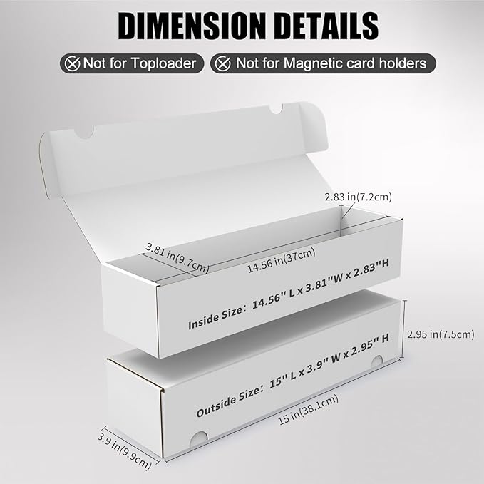Trading Card Storage Box, 3-Pack 1100 Count White Corrugated Cardboard Box | Bulk Sports Storage Box for TCG/Magic/Mtg Basketball Card, Collectible Trading Cards - Image 2