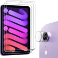 ProCase 3 Pack Screen Protector for iPad Mini 7(A17 Pro) / Mini 6 8.3 inch | with 3 Camera Lens Protector, 9H Hardness HD Clear Tempered Glass Film Guard for iPad Mini 7th 6th Generation 2024 2021 by ProCase