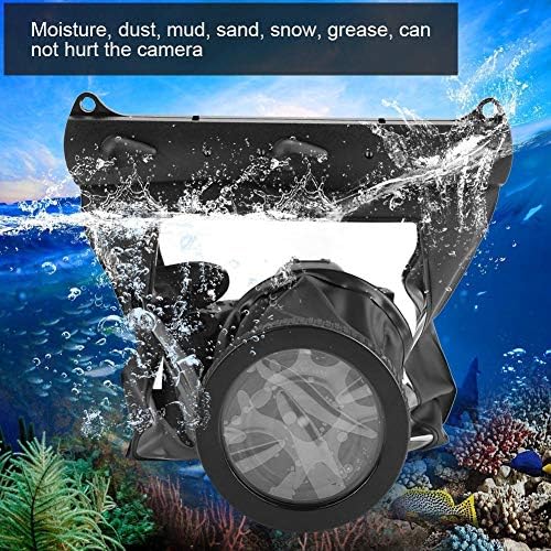 Underwater Camera Housing Case, 20 Meter Waterproof Protective Pouch Bag for DSLR SLR Mirrorless Cameras (Black) - Image 4