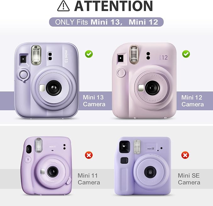 Phetium Mini 13 Camera Case for Fujifilm Instax Mini 13 12 Camera-Purple | Mini Camera Protective Case,PU Leather Bag,Photo Storage Pocket,Adjustable Shoulder Strap,Magnetic Flip - Image 5