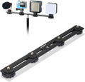 13 inch Flash Bracket, Long Dual Camera Mount with 1/4“ Hot Shoe | Flash Bracket Extension Bar, Straight Flash Brackets 1/4-3/8 Thread Hole Tripod Mount for Camera/LED Light/Microphone by UTEBIT