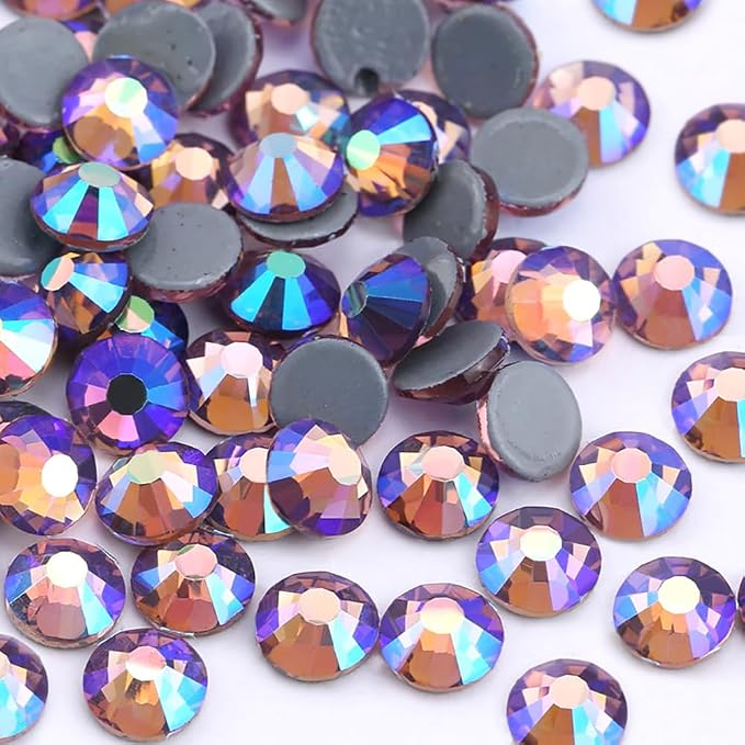 Jollin Hotfix Rhinestones Flatback Crystal 4mm SS16, Light Purple AB | 576pcs Hot Fix Crystals Glass Rhinestones for Bedazzling, Crafting, Clothes, Shoes & Accessories DIY Decoration by Jollin