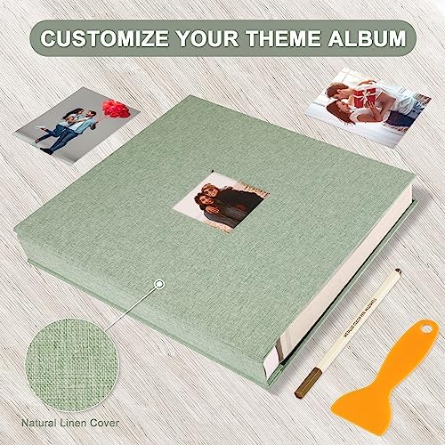 Photo Album Self Adhesive Pages Scrapbook 13.2x12.8 GrassGreen 120 Pages - Image 4