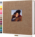 potricher Self Adhesive Photo Album 80 Pages, Linen cover,Khaki by potricher