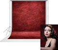 UrcTepics 8x16ft Red Abstract Photography Backdrop for Studio Portraits, Headshots - Textured Professional Background Cloth by UrcTepics