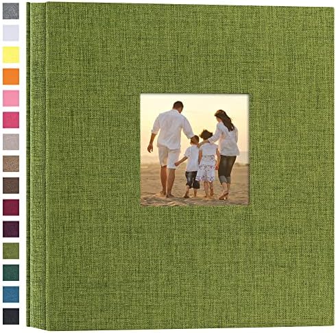 potricher Photo Album 4x6 Pictures, 600 Pockets, Linen Cover, Green by potricher