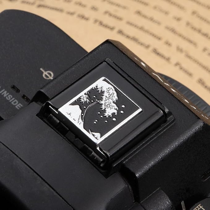 Kanagawa Wave Pattern Camera Hot Shoe Cover Shutter Button for Sony A1 A7C A7CR A7CII A7R A7M2 A7M3 A6700 A6600 A6500 A6400 A6300 (Aluminum Alloy-Set) - Image 6