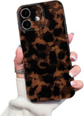 Cute Phone Case for iPhone 11 Case Amber Leopard Print | Cheetah Tortoiseshell Pattern,Full Camera Protective,Slim Shockproof TPU,Aesthetic Girly Glossy Cover for Women Men-Brown by XQAGU