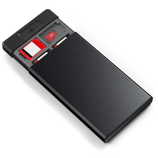 HEIYING Switch Game Card Case for Nintendo Switch 2 | Portable Game Card Case, Metal Shell with Soft Silicone Lining,40 Precise Slots, Magnetic Closure for Easy Storage & Access by HEIYING