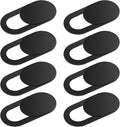 Thin Webcam Cover Slide, 8PCS Phone Camera Cover | Laptop Camera Blocker Slider Strong Adhesive Protect Privacy Security Compatible with Tablet Desktop PC Smartphones(Black) by Unknown