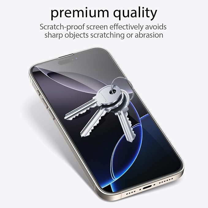 3 Pack Privacy Screen Protector for iPhone 16 Pro Max+3 Pack Camera Lens Protector with Tempered Glass,Touch Sensitive and Case Friendly - Image 6