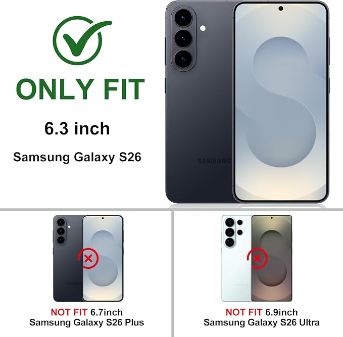 Gritup for Samsung Galaxy S26 Case with Slide Camera Cover | 2*Screen Protector, Build in 360° Rotating Ring Kickstand, Military Grade Protective Cover for Samsung S 26, Blue - Image 2