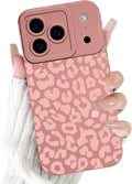Cute Pink Cheetah Print Phone Case for iPhone 17 Pro Max 6.9" | Aesthetic Leopard Pattern Design Cover Full Camera Lens Protective Shockproof Soft Slim TPU Funda for Women Girls by Unknown