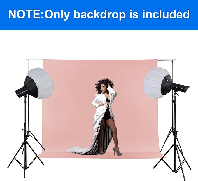 Joccun 6X9FT Dusty Pink Backdrop Background for Photography, Polyester Backdrop Curtain Background Screen for Photography,Photoshoot,Video Recording,Studio(6X9ft, Dusty Pink) - Image 7