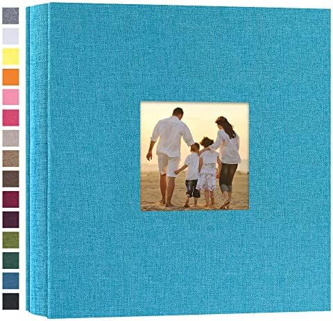 potricher Photo Album 4x6 Pictures, 200 Pockets, Linen Cover, Blue by potricher