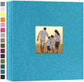 potricher Photo Album 4x6 Pictures, 200 Pockets, Linen Cover, Blue by potricher