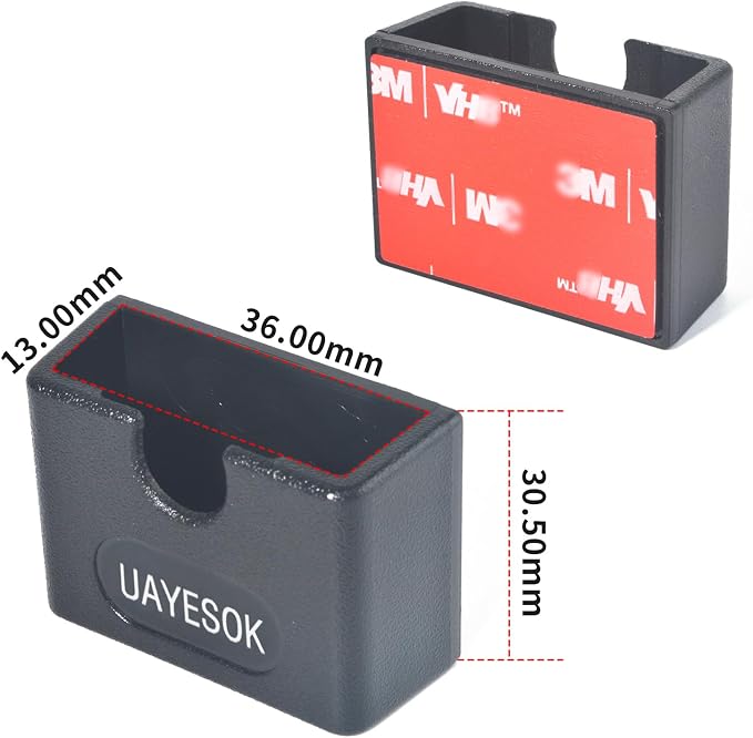 UAYESOK Adhesive Two-Way Radio & Speaker Mic Vehicle Clip Holder | CB Microphone Dash Mount, For Baofeng Quansheng Retevis Cobra Midland Uniden TYT Walkie Talkie Scanner - Image 3
