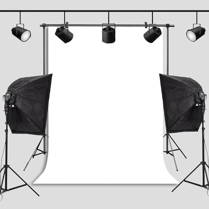 White Photo Backdrop for Photoshoot Solid Color Background 8x10 ft | Photography Studio Photobooth Curtain for Headshot, Homestudio, Portrait, Video, Meeting, Easy to Install, Washable Fabric - Image 5