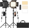 Photography Video Lighting Kit, Upgraded Bi-Color LED Video Studio Lights with Dimmable 2500k~8500k and 79" Light Stand for Camera Photo Recording Filming Stage Shooting Streaming YouTube TikTok by BANSINE