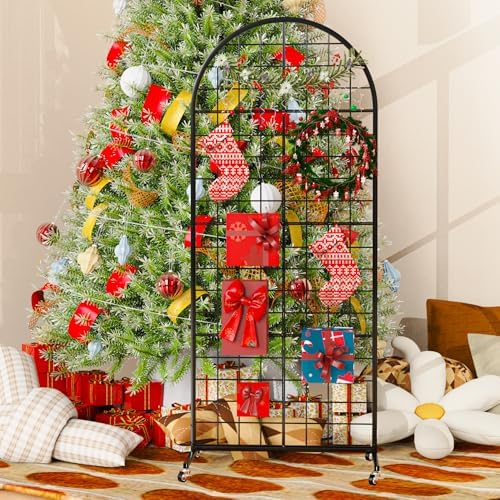VGMiu Grid Wall Panel 2' x 5.2' FT Metal Grid Display Stand 1PCS Black - Image 4